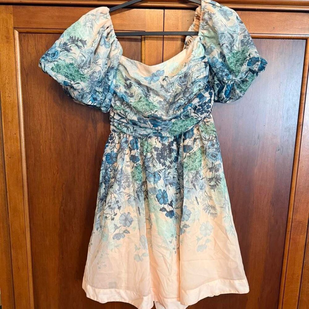 Anthropologie Flo Ruched Mini Dress S